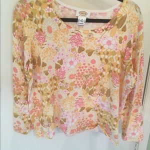 Talbots Floral Sweater Size 1X